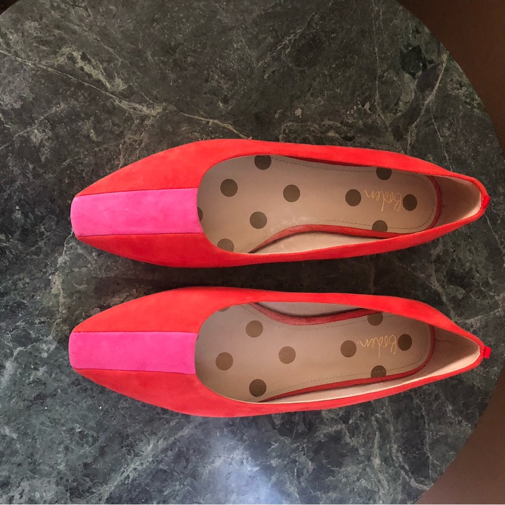 Boden red and pink flats 38